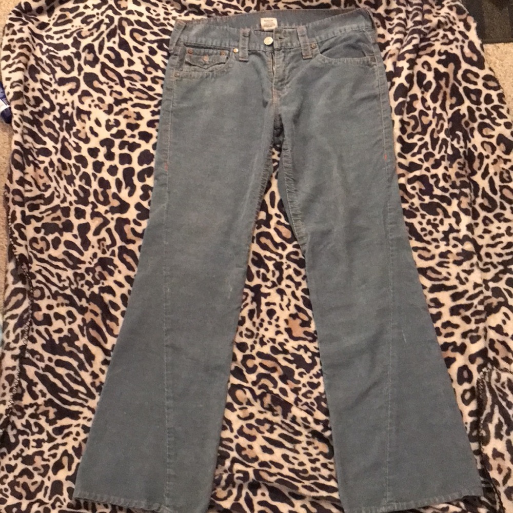 Blue Corduroy True Religion Pants!!